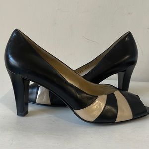 Salvatore Ferragamo Vintage two toned peep toe heels